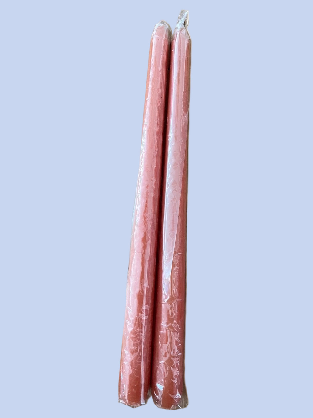 Pair of Peach Colored Taper Candles - NWT